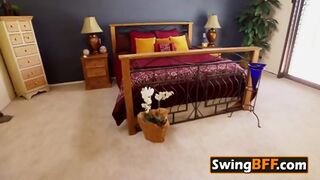 SWINGER Small Titted PERVERT Fem Has Bisexual BAREBACK Sex