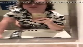 Trans Tops BF Raw In Public Toilet