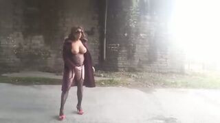Crossdresser Outdoor Masturbation Adventure