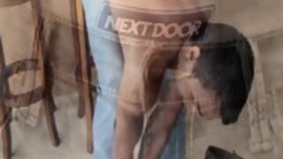 Muscular Homo Stud Wanking His Cock