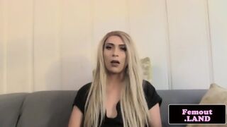 Highheeled Femboy Masturbating And Fingering