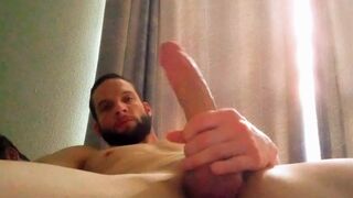 Stroking Big Dick, Jacking Off to Porn and Zoom (Cumshot, Solo)
