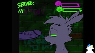 Rabbit blowjob hyena's cock for work.　part5