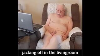 Mister Naked is just masturbating