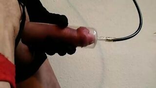 Crossdressers Cock Pump Session