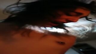 Hippie Amateur Tgirl Rides Bf With A Hard Cock