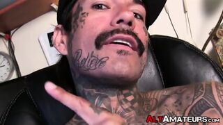Inked Goth Dude Shows Off His Firm Body And Masturbates Solo