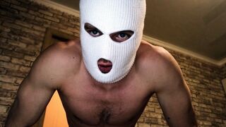 Dominant DADDY in balaclava FUCKS his SLAVE and cums in your MOUTH! Dirty Talk! Humiliation!