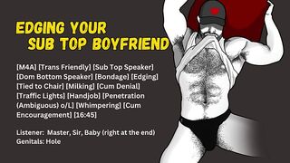 [Audio] Edging Your Sub Top Boyfriend