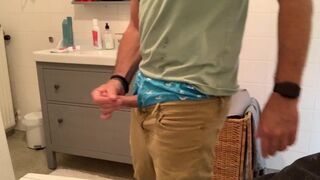 Verbal masturbation with ball - cock ring, sagging, jerk-off and cum. Hollister wanker