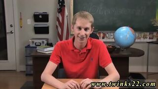 Husky Older Man Gay Sex Cute Blond Youngster Ace Sterling Is Sitting At A Desk Wearing A