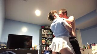 Twink in skirt gets pounded (only fans thustin69)