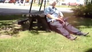 Old Man Jerks In The Park