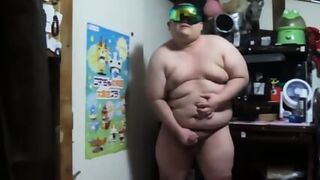 Asian Chub Jerks Off Solo