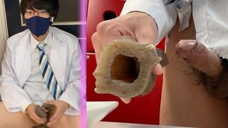 I made an pocketpussy with konjac and masturbated!! and A nasty incident occurred... OMG!!!