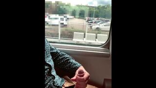 Cumming multiple times on public transport. Very risky, but also very hot :p