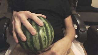 Asian Man Fucks A Watermelon