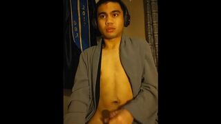 cumshot while staying warm in my robe