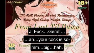 Geralt and Jaskier get off in an alley