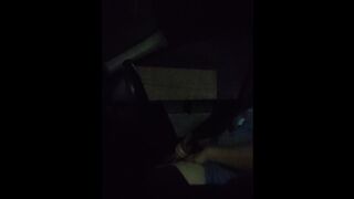 Car jacking and cumming with the door open