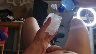 Horny gay boy cuming inside pussy