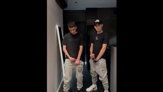 Two dudes jerked off and cum a lot