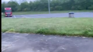 exhibits myself in front of his car