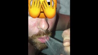 Solo Male Condom Masturbation Cumshot With My Leten Toy So I Can Swallow My Entire Load Of Tasty Cum