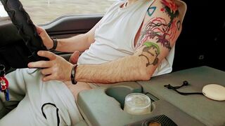 Watch me cum While on road trip! Hope I didn't get caught