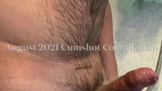 Cumshot Compilation (Aug 2021) Multiple Cumshots Verbal male orgasms POV cumshots white uncut cock