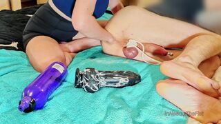 See V get his balls tied, ass dildoed and then a hard fisting to leave him wrecked (018B)