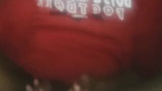 Solo jack off w/cum eating cum shot