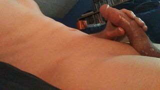 Femboy Cums on His Tummy and Moans for Daddy
