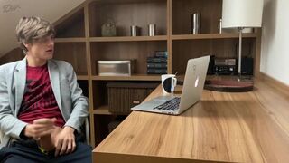 Naughty moment in office!