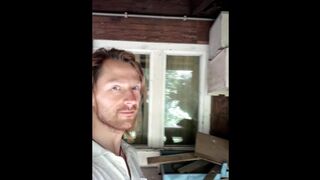 Fapping my big dick in an abandoned old shed I've found