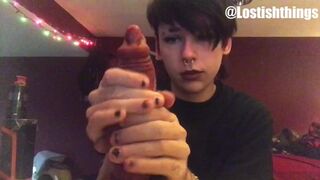 I take bad dragon load in mouth (gagging)