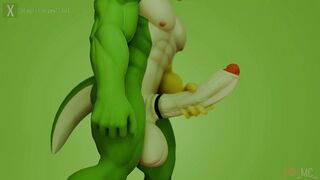 A powerful cock, a powerful stream of cum