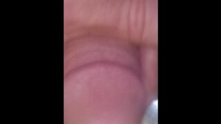 Early morning wood jack off