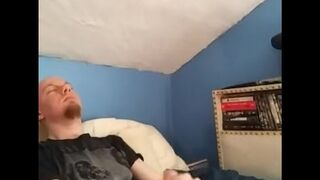 Cute Guy Covers His Shirt in Cum