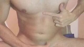 Young guy with hot body share his cum with you