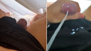 Secretly jerking off under the covers! I can be noticed at any moment!