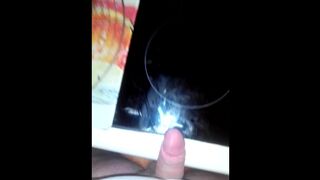 Jerking Off in Kitchen