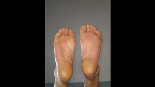 How long would you last with my soles on your face and cock