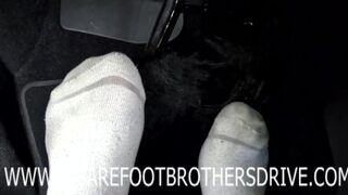 DRIVING IN SOCKS TOP VIEW