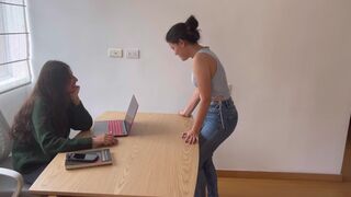 I fulfill my fetish of having lesbian sex with jeans.