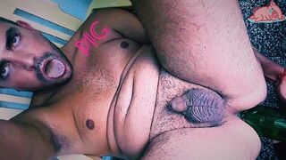 Pig Slut made use Beer Bottle to Gape Anal & send video to stepfather