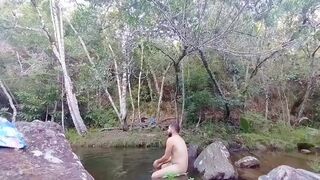 I stroked my cock near the waterfalls of Minas Gerais.
