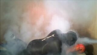 Orca gasses spiderman and then shoots his load on him