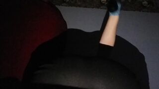 ,Spanked by Belt, Hands, and Purple Whip. Shaking Ass for Daddy and Rimming Asshole
