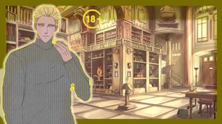 Librarian masturbates you until you cum on the books